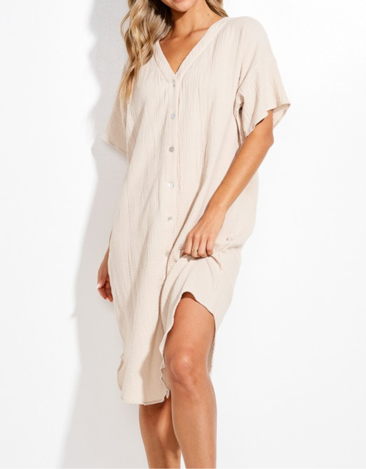 Cardigan V-Neck Dress