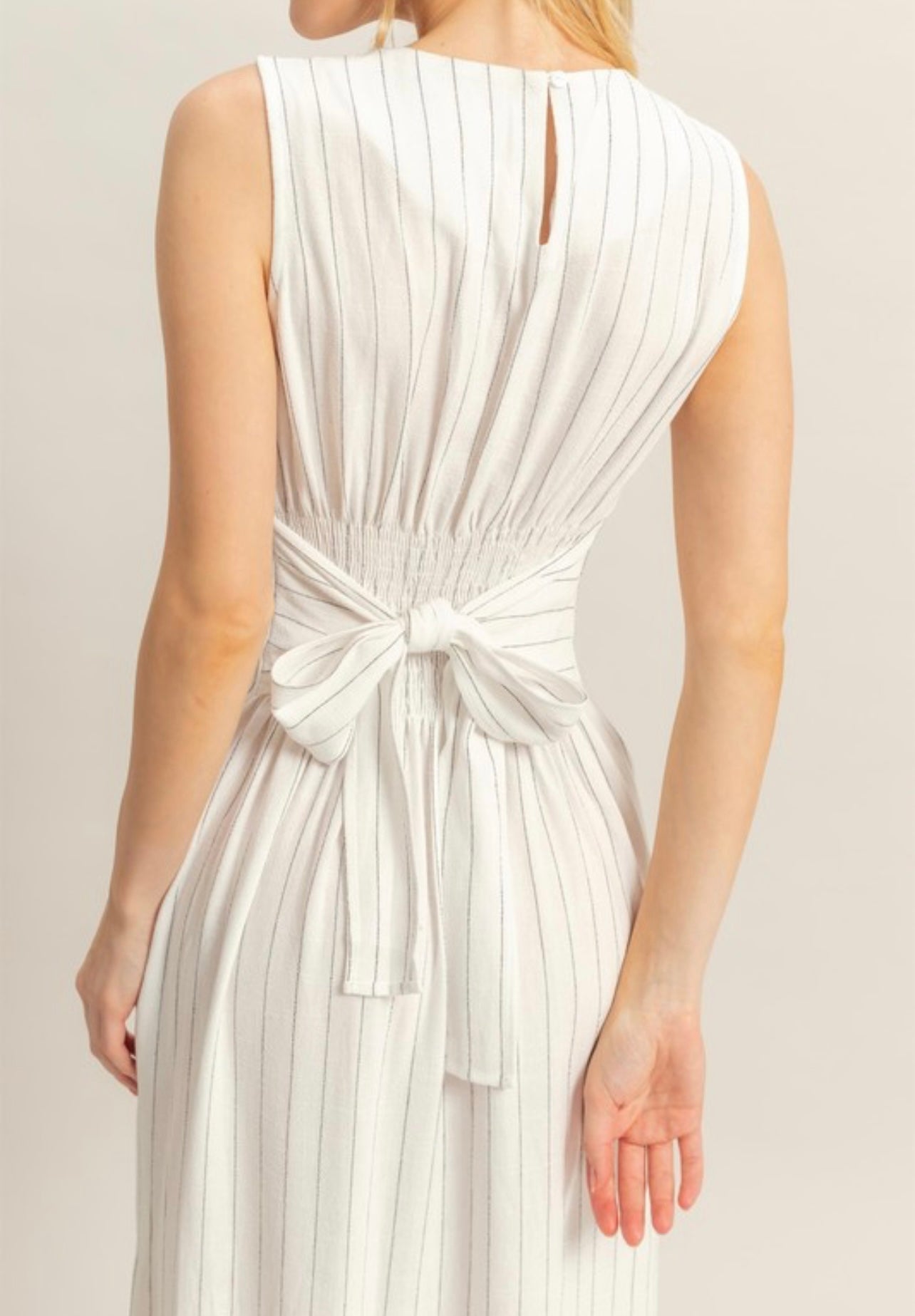 Rayon Linen Side Slit Maxi Dress