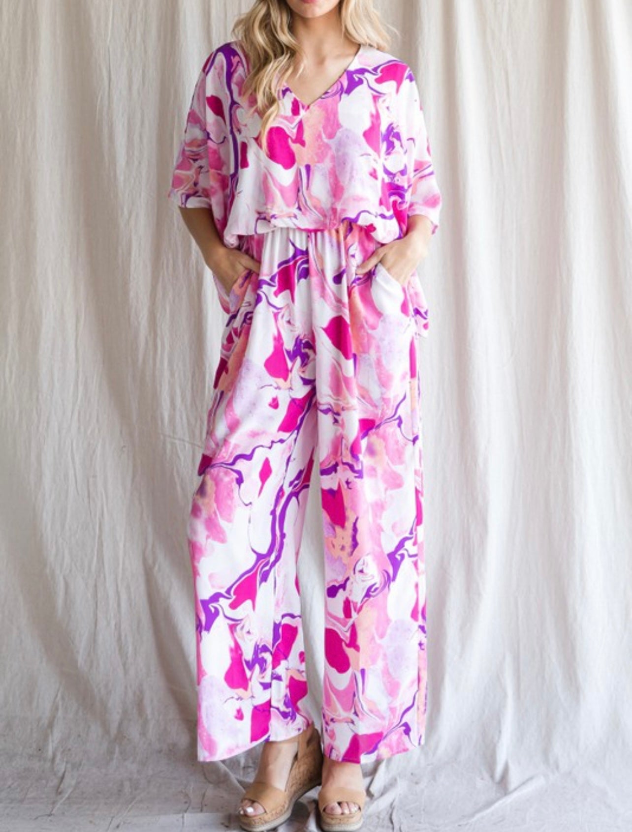 Pink Waves Jumpsuit