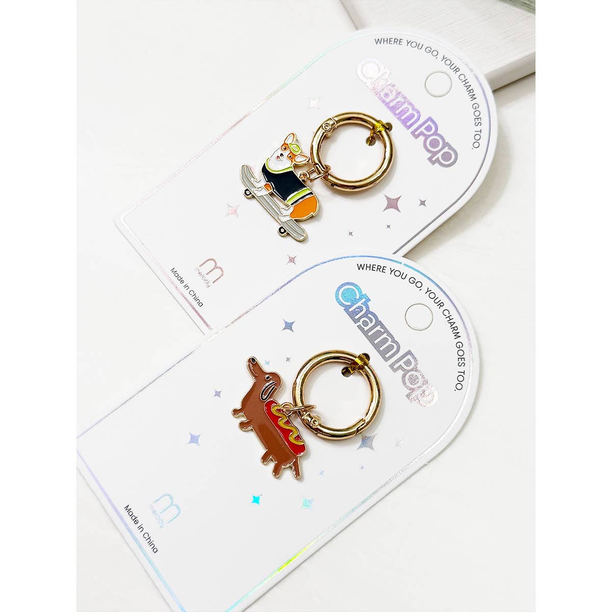 Cute Puppy Charm Key Chain