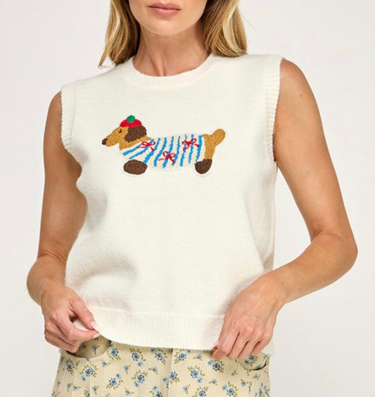 Vintage Dachshund Sweater