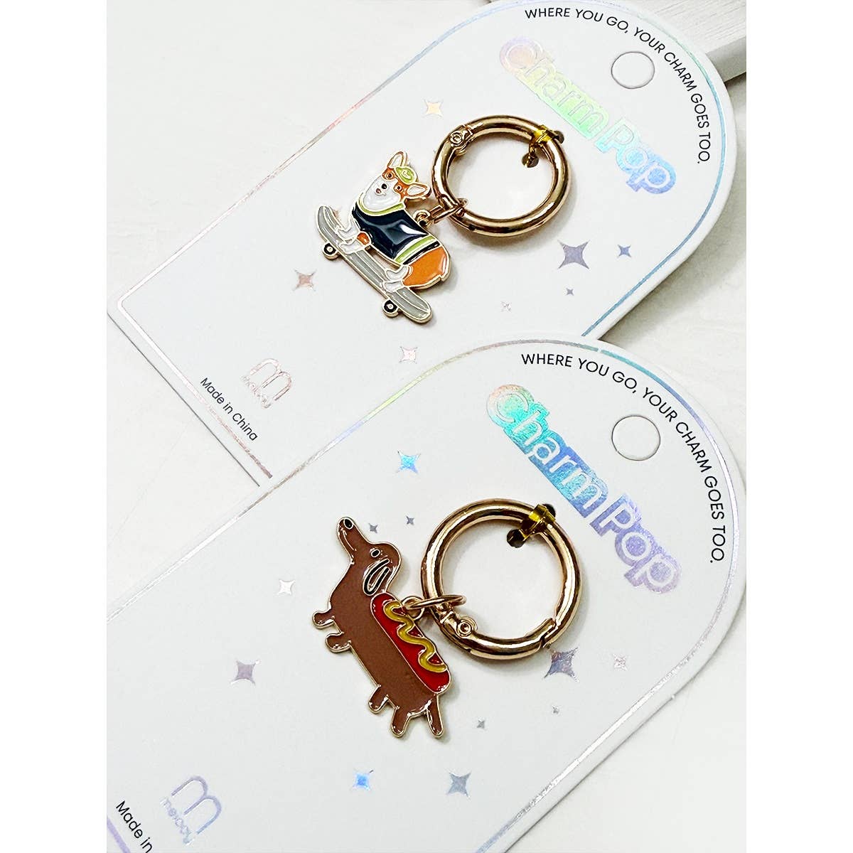 Cute Puppy Charm Key Chain