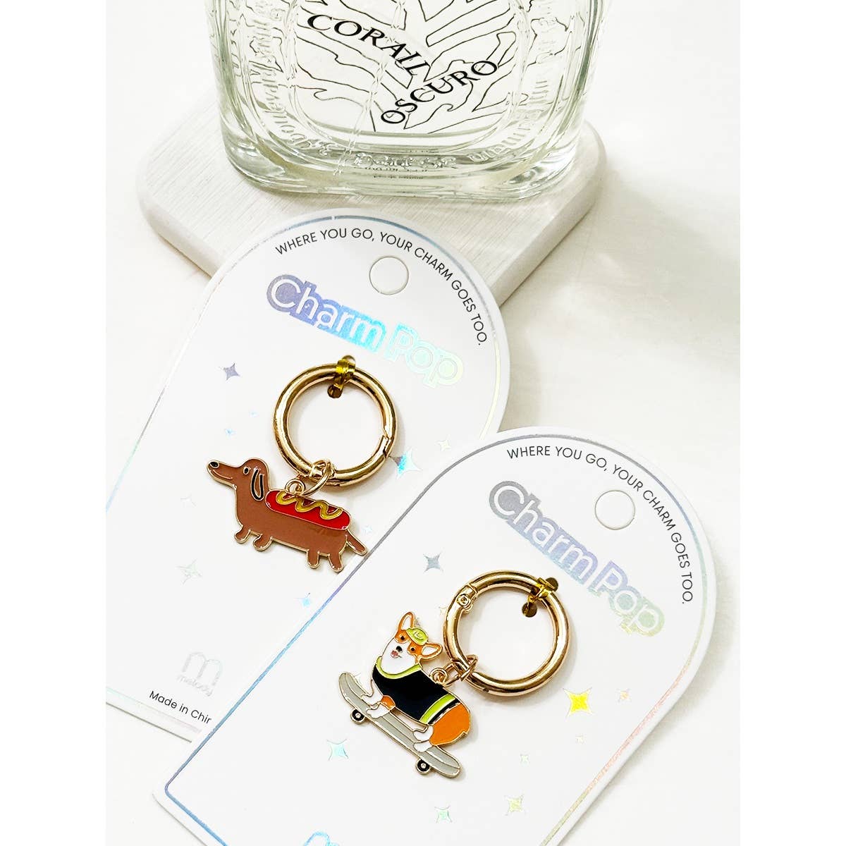 Cute Puppy Charm Key Chain