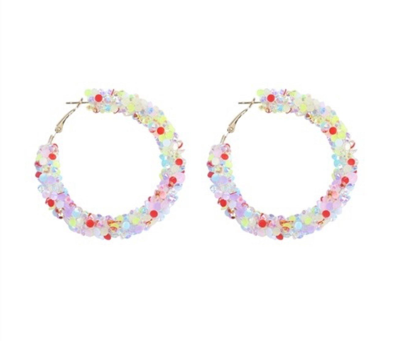 Glitter Hoop Earrings