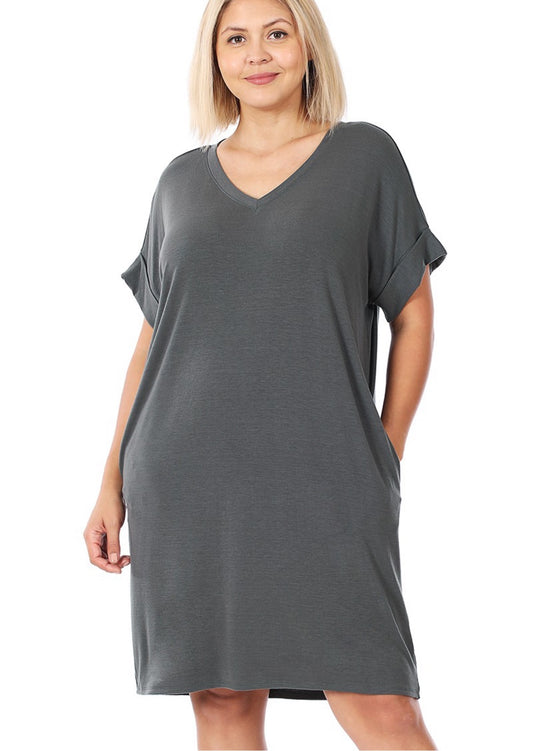 Curvy Date Night V-Neck Dress