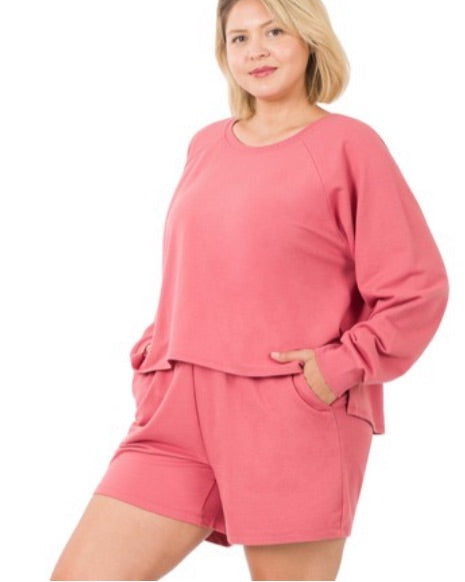 Curvy Terry Oversized Top & Short set